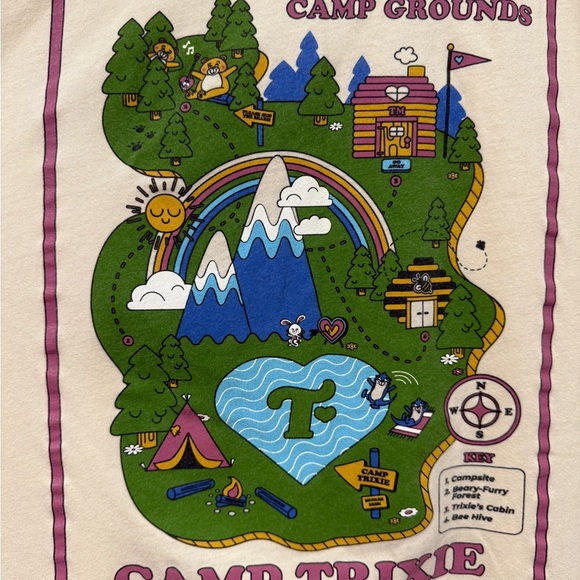 Camp Trixie Limited Edition Ringer Tee + socks Trixie Cosmetics Tee 2XL Socks OS - Picture 10 of 14